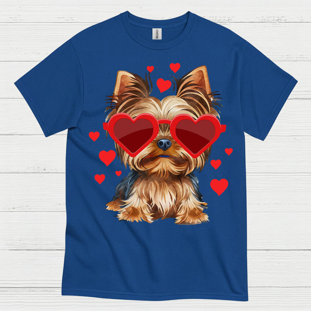 Cute Valentine Yorkie Dog Lover T Shirt