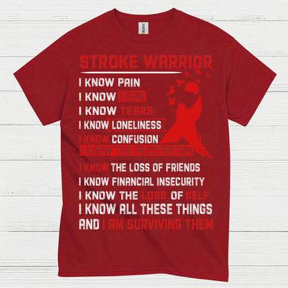 Stroke Warrior Survivor Strength Awareness T Shirt