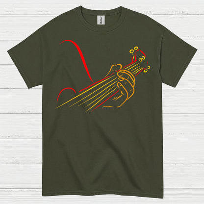 Minimalist Line Art Guitar T Shirt