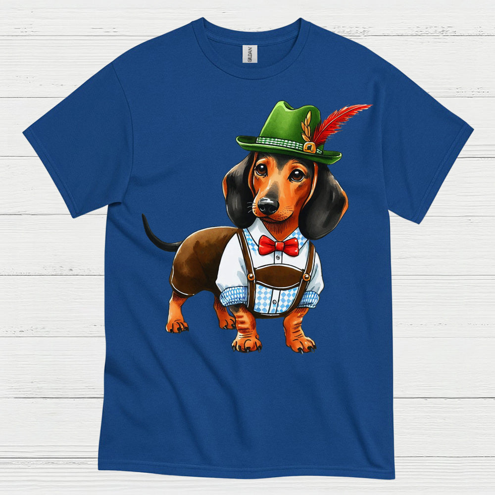 Oktoberfest German Lederhosen Dachshund T Shirt