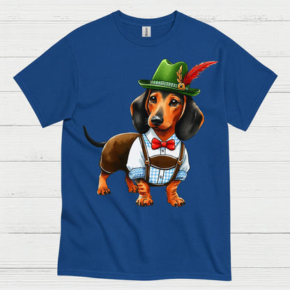 Oktoberfest German Lederhosen Dachshund T Shirt