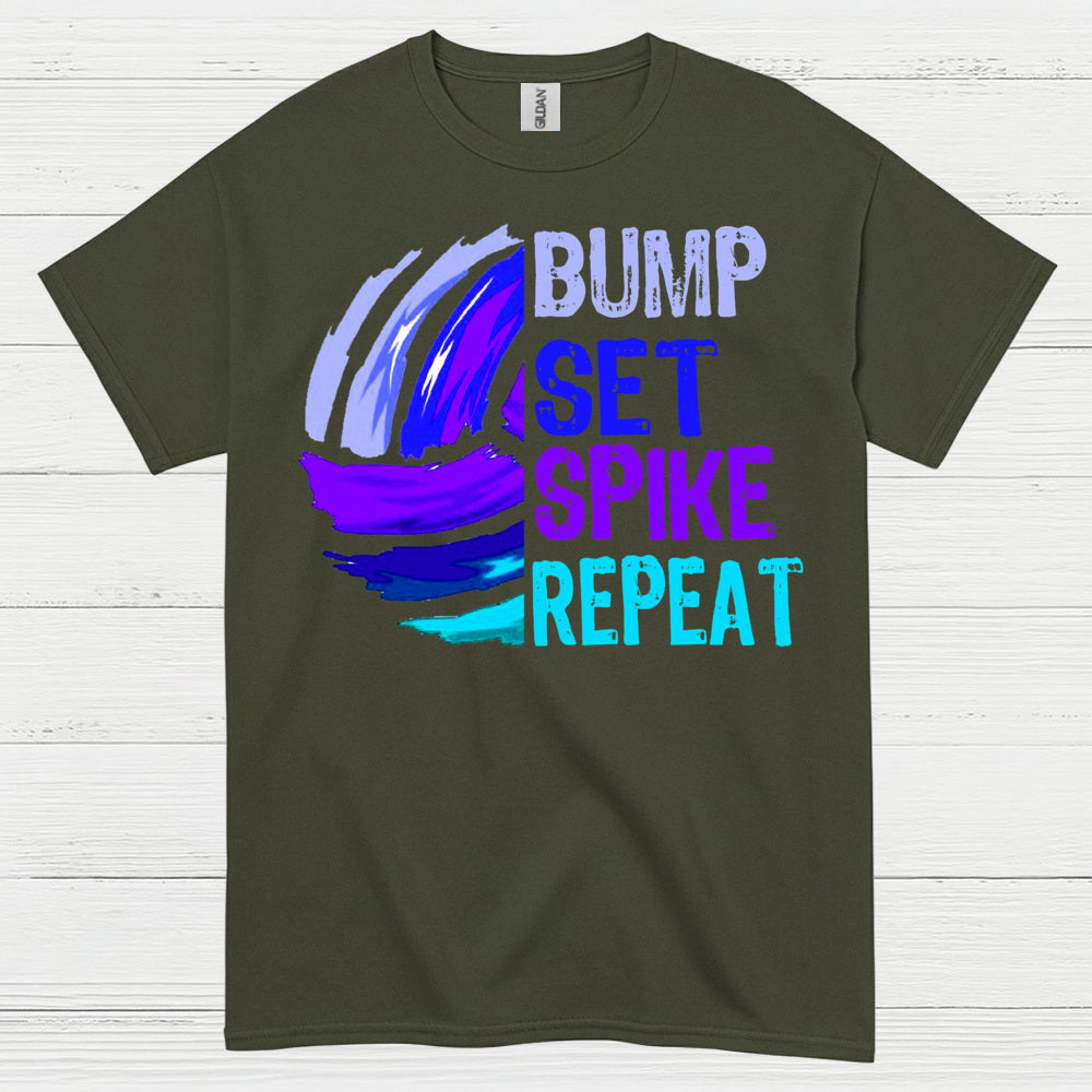 Bump Set Spike Repeat Volleyball T Shirt