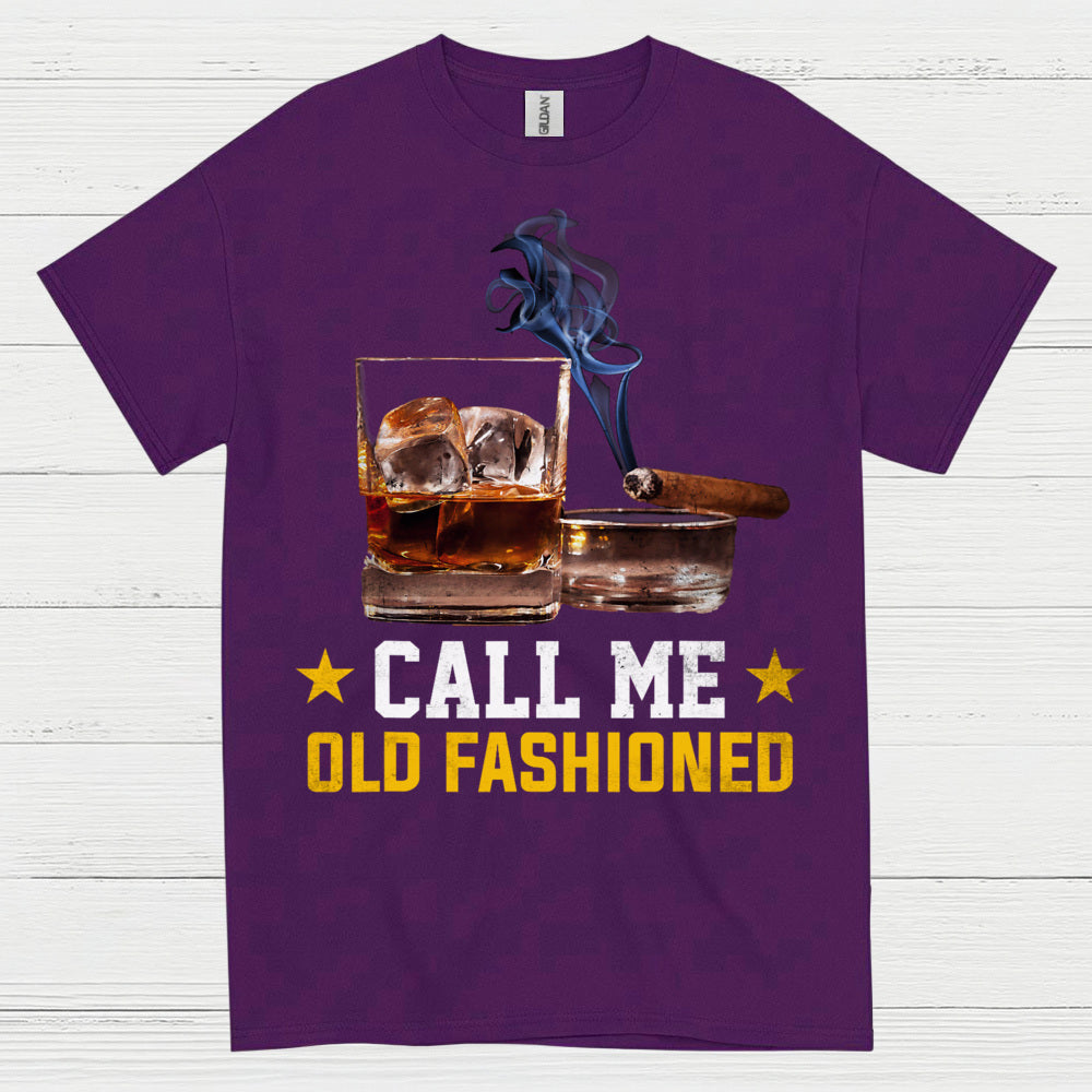 Call Me Old Fashioned Whiskey Cigar T Shirt
