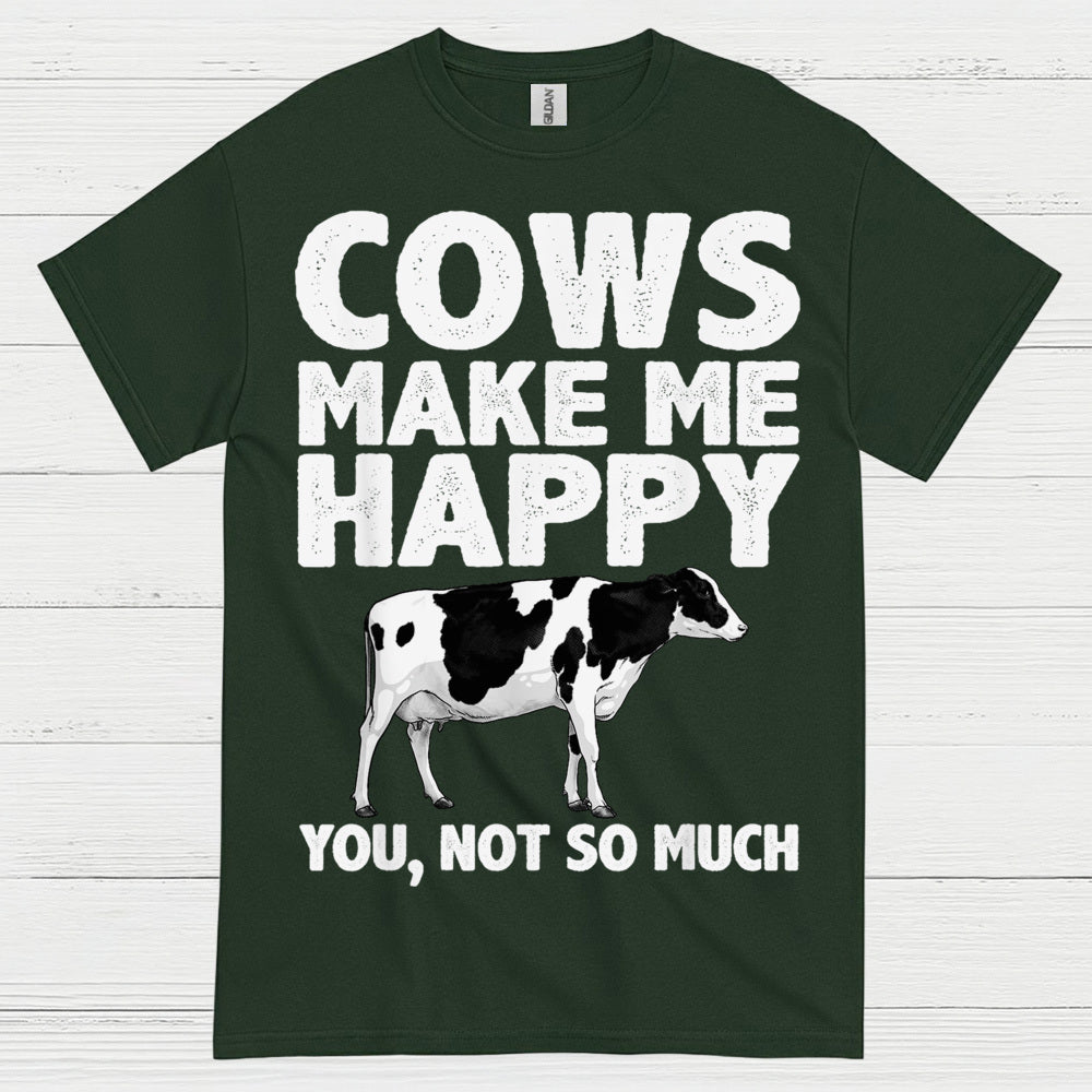 Cows Make Me Happy Funny Cow T Shirt