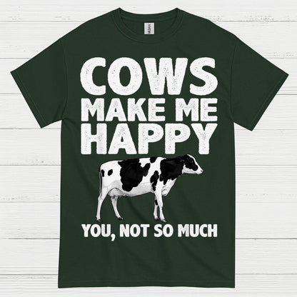 Cows Make Me Happy Funny Cow T Shirt