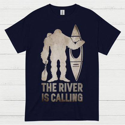 The River Is Calling Bigfoot Kayak T Shirt