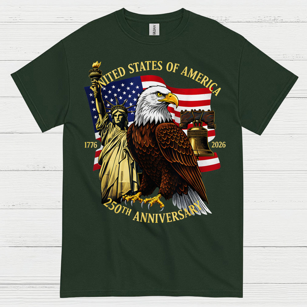250th Anniversary USA Eagle Patriotic Freedom T Shirt