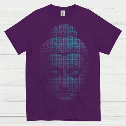 Digital Buddha Face Meditation T Shirt