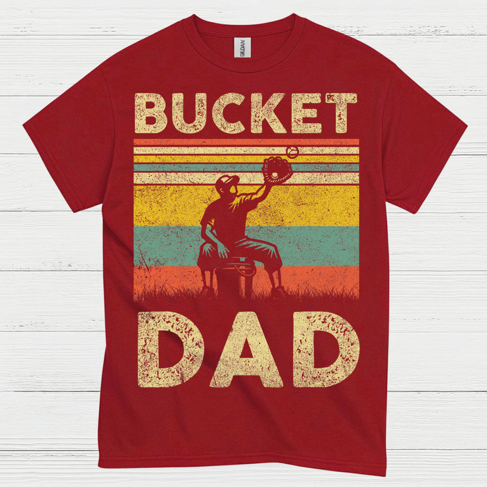 Bucket Dad Softball Catch T Shirt