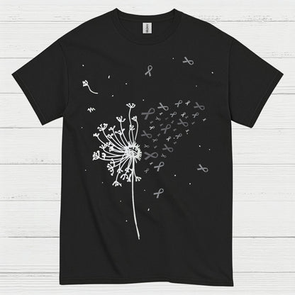 Dandelion Brain Cancer Awareness Ribbon T Shirt