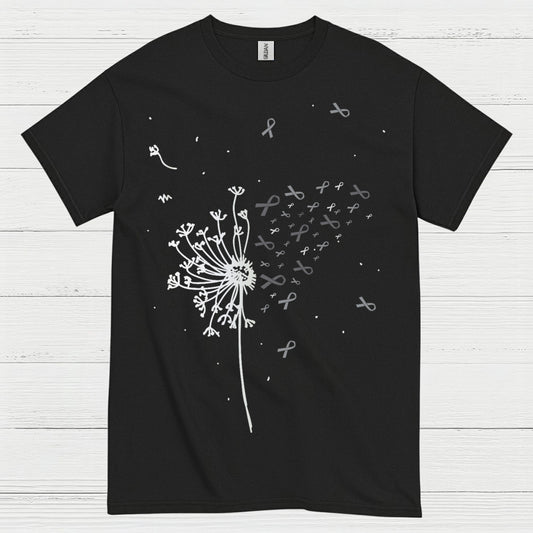 Dandelion Brain Cancer Awareness Ribbon T Shirt