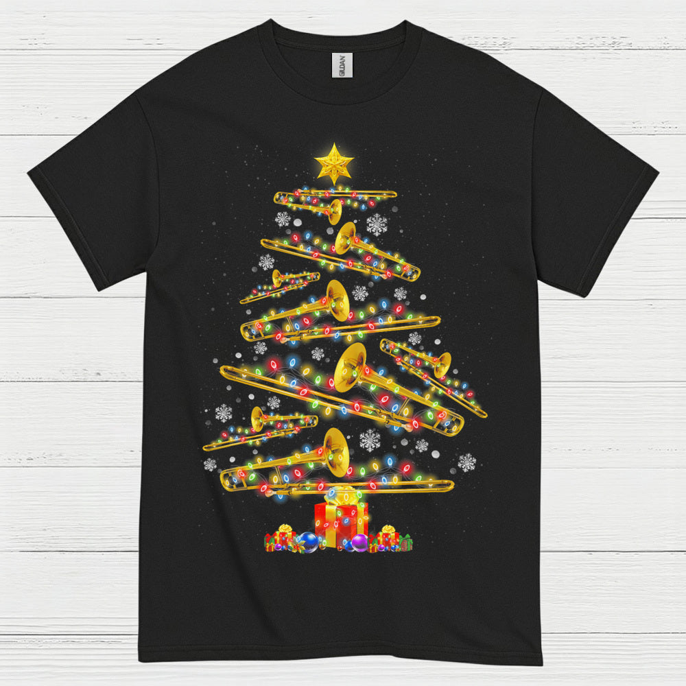 Christmas Trombone Tree T Shirt
