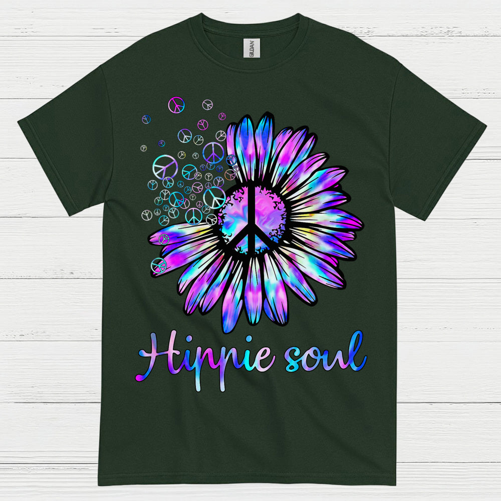 Hippie Soul Sunflower Peace Sign T Shirt