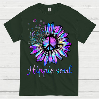 Hippie Soul Sunflower Peace Sign T Shirt