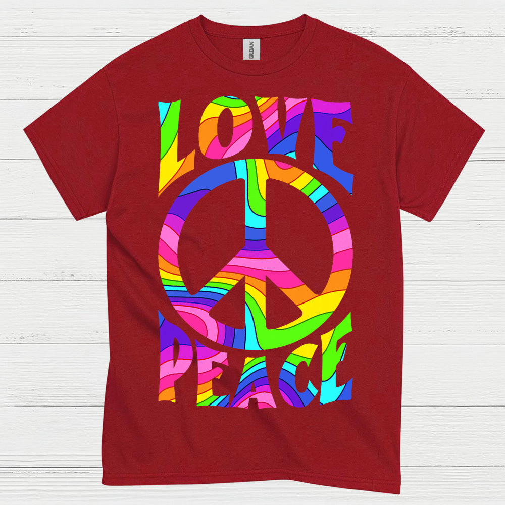 Love Peace Retro Groovy T Shirt