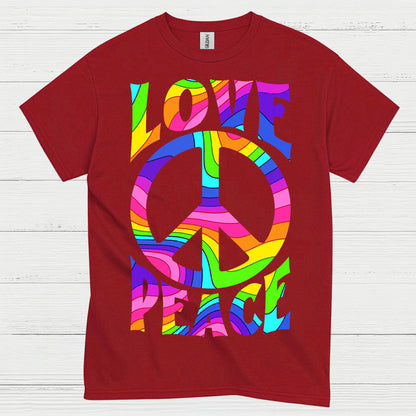 Love Peace Retro Groovy T Shirt