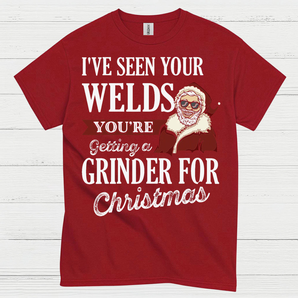 Grinder For Christmas Welding T Shirt
