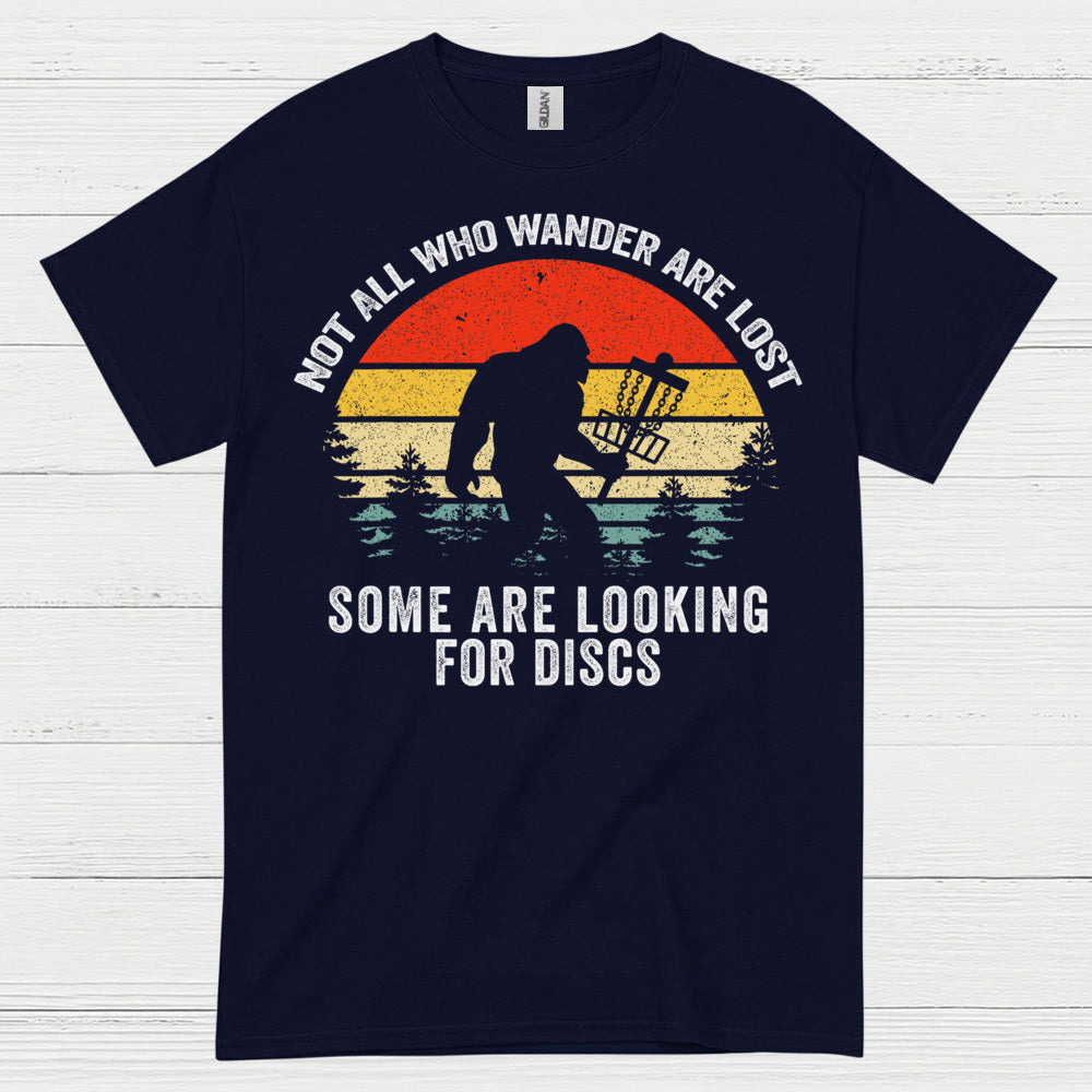 Not All Who Wander Disc Golf Bigfoot T Shirt