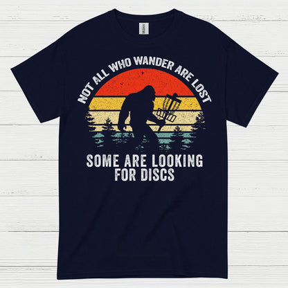 Not All Who Wander Disc Golf Bigfoot T Shirt