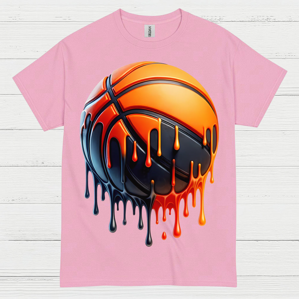 Dripping Basketball Graphic T Shirt