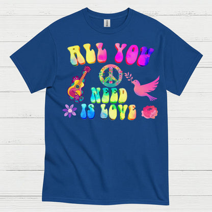 All You Need Is Love Retro Hippie T Shirt