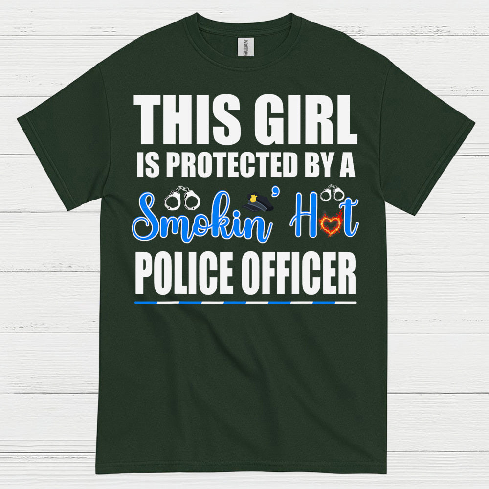 Protected By A Police Officer Love T Shirt