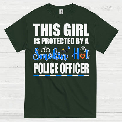 Protected By A Police Officer Love T Shirt