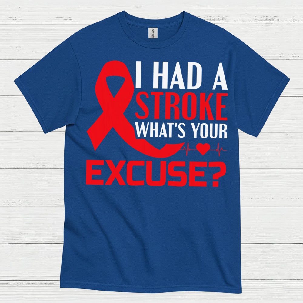 I Had A Stroke Whats Your Excuse Awareness T Shirt