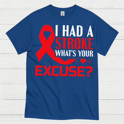 I Had A Stroke Whats Your Excuse Awareness T Shirt