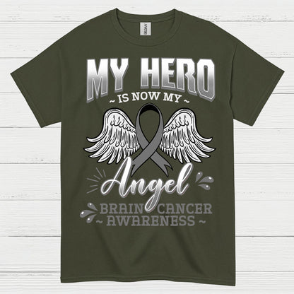 My Hero Is Now My Angel Brain Cancer T Shirt