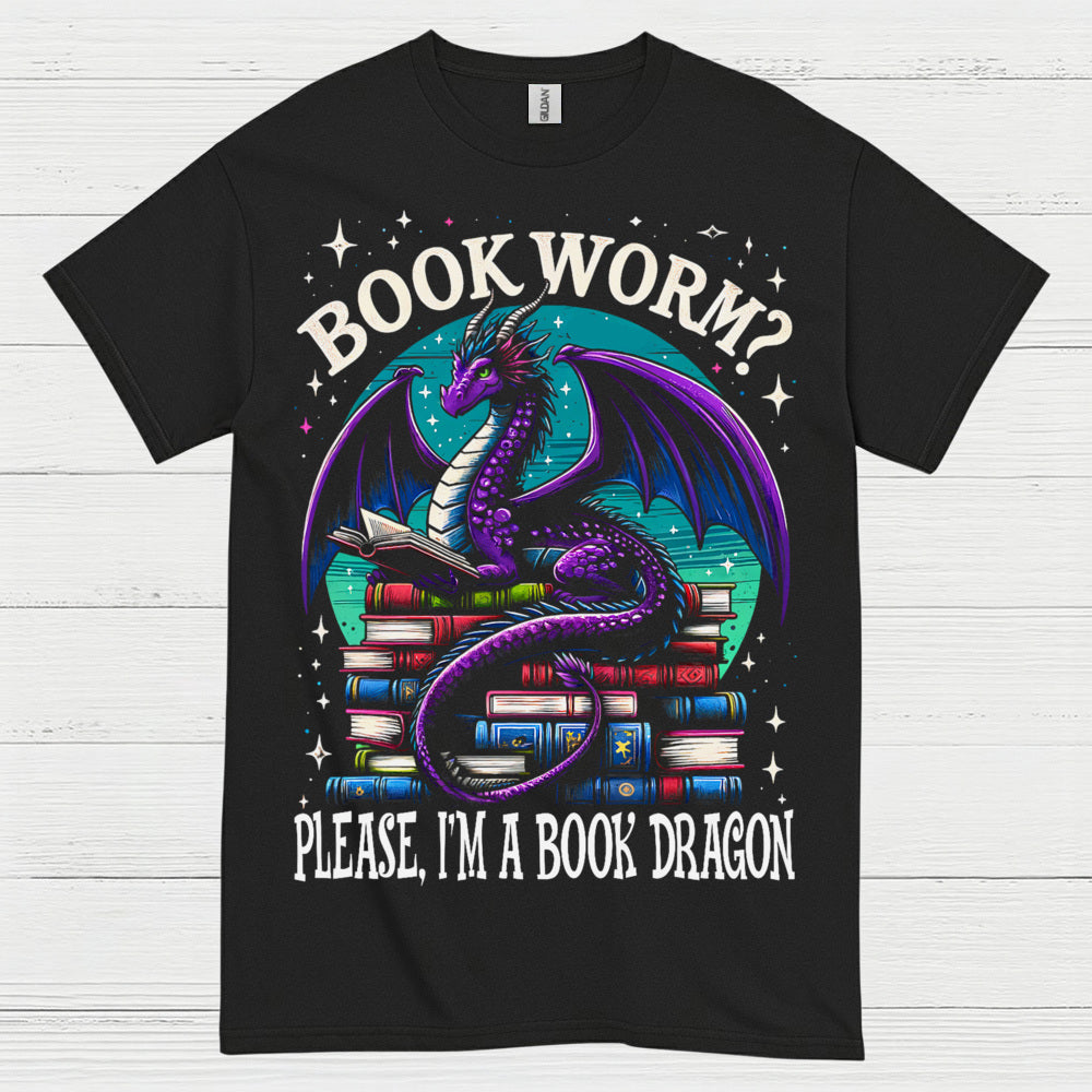 Book Dragon Not Bookworm T Shirt