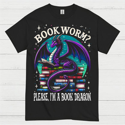 Book Dragon Not Bookworm T Shirt