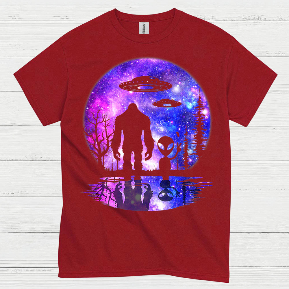 Bigfoot Alien Galaxy T Shirt