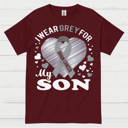 I Wear Grey For My Son Brain Cancer T Shirt