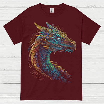 Colorful Dragon Head T Shirt