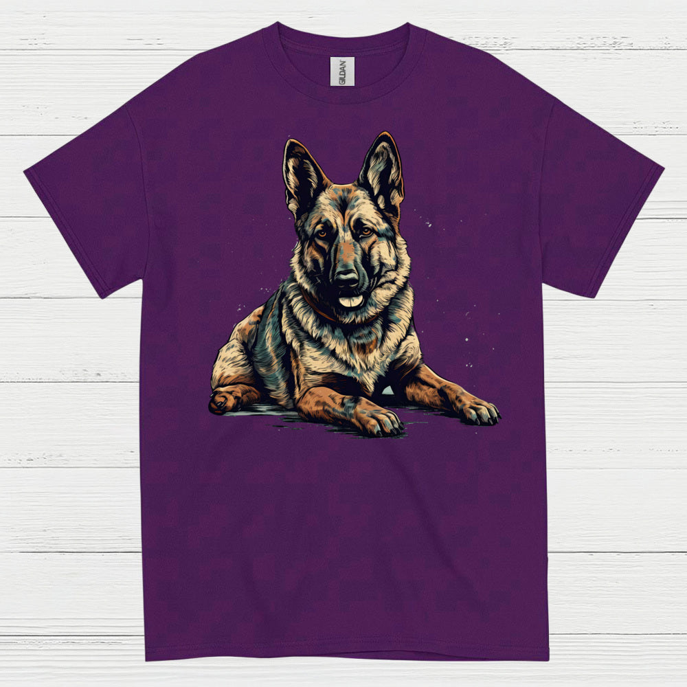 German Shepherd Realistic Portrait Loyal Dog T Shirt