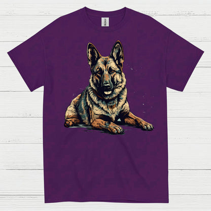 German Shepherd Realistic Portrait Loyal Dog T Shirt