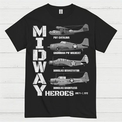 Midway Heroes WWII Aircraft T Shirt