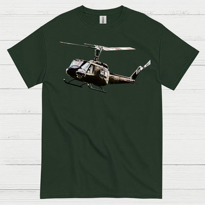 UH-1 Huey Flying Military Helicopter T Shirt