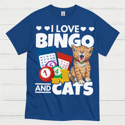 I Love Bingo And Cats T Shirt