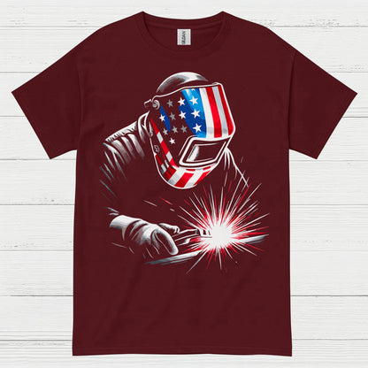 American Flag Welding T Shirt