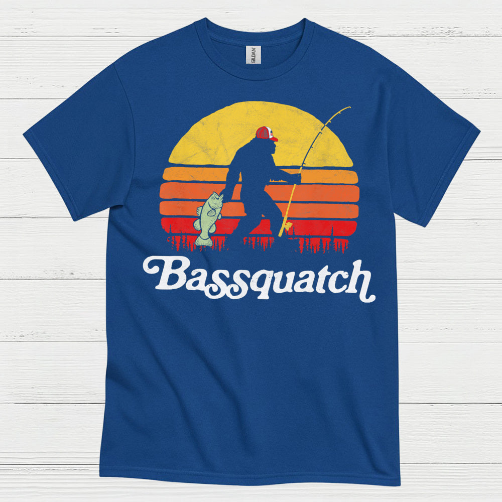 Bassquatch Bigfoot Fishing T Shirt