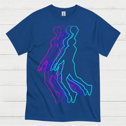 Retro Neon Basketball Player T Shirt