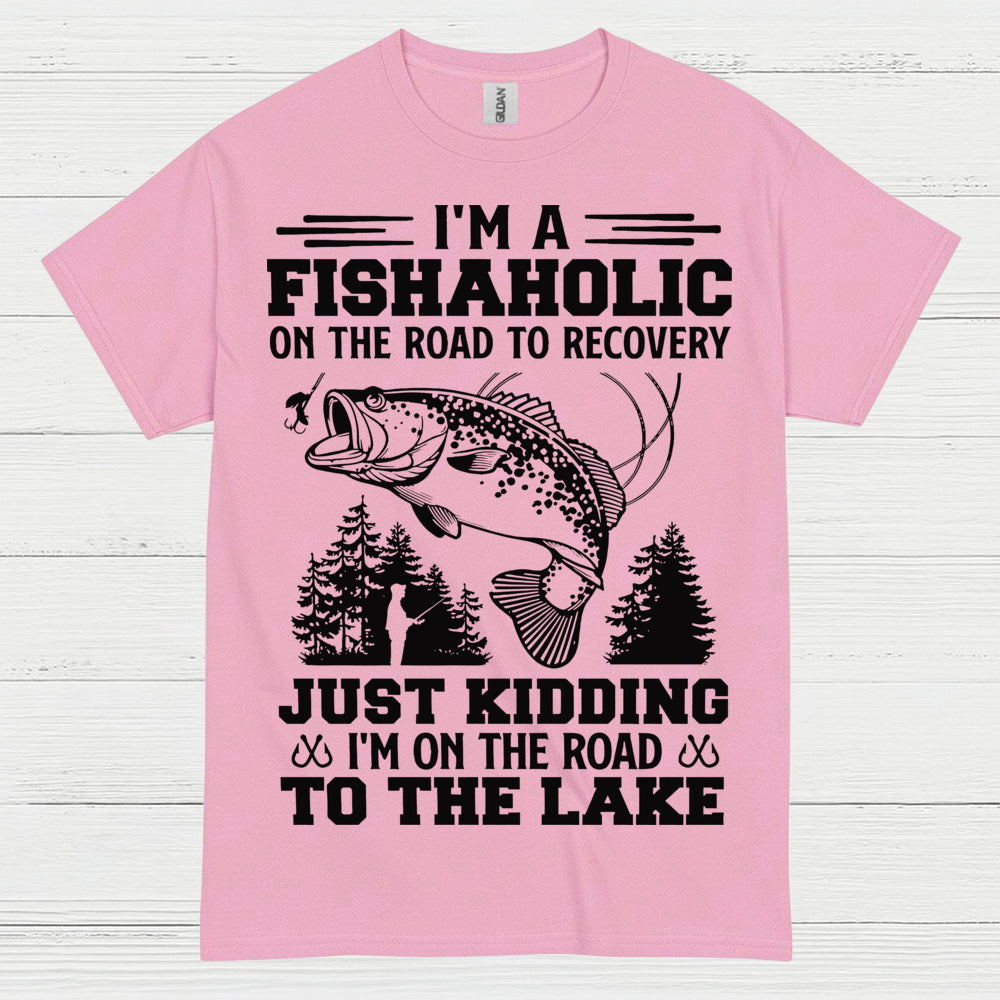 Fishaholic On The Road To The Lake T Shirt