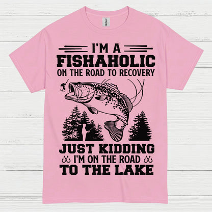 Fishaholic On The Road To The Lake T Shirt