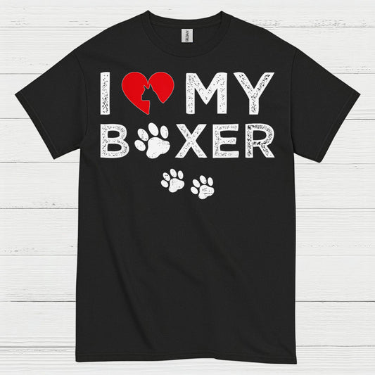 I Love My Boxer Dog T Shirt