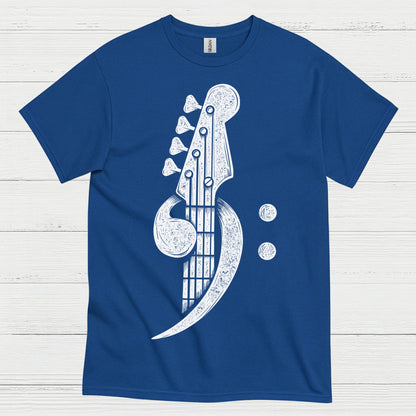 Bass Clef Guitar Art T Shirt