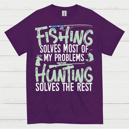 Fishing Hunting Solves Problems T Shirt