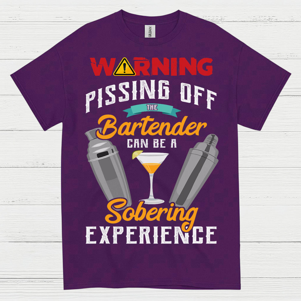 Warning Bartender Sobering Experience T Shirt