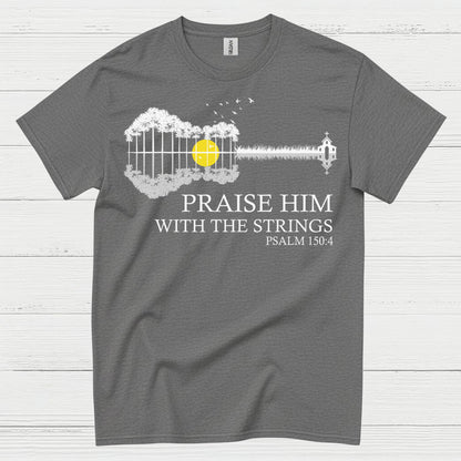 Strings of Praise Christian Guitar T Shirt